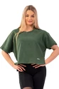 Maglietta da donna Nebbia  Organic Cotton Loose Fit “The Minimalist” Crop Top 417 dark green