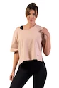 Maglietta da donna Nebbia  Organic Cotton Loose Fit “The Minimalist” Crop Top 417 salmon XS/S