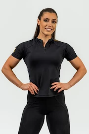 Maglietta da donna Nebbia Women's Compression Zipper Shirt Ultimate 831 Gold