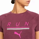 Maglietta da donna Puma  Run 5K Logo Tee Grape Wine