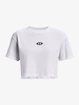 Maglietta da donna Under Armour  BRANDED LOGO CROP SS-WH