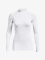 Maglietta da donna Under Armour ColdGear Authentics Mockneck-WHT