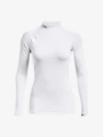 Maglietta da donna Under Armour ColdGear Authentics Mockneck-WHT