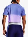 Maglietta da donna Under Armour  DIP DYE CROP SS-BLU