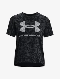 Maglietta da donna Under Armour LOGO AOP HEAVYWEIGHT SS-BLK