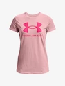 Maglietta da donna Under Armour  SPORTSTYLE LOGO SS-PNK