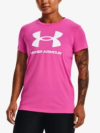 Maglietta da donna Under Armour SPORTSTYLE LOGO SS-PNK