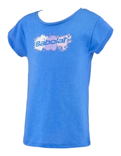 Maglietta da ragazza Babolat  Exercise Cotton Tee Girl French Blue 6 - 8 anni