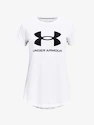 Maglietta da ragazza Under Armour  SPORTSTYLE LOGO SS-WHT