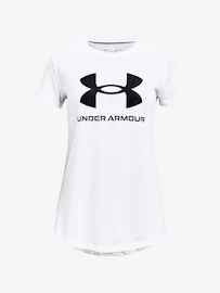 Maglietta da ragazza Under Armour SPORTSTYLE LOGO SS-WHT