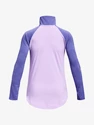 Maglietta da ragazza Under Armour  Tech Graphic 1/2 Zip-PPL