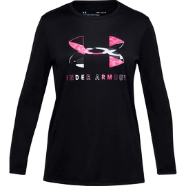 Maglietta da ragazza Under Armour  Tech Graphic Big Logo LS T-Shirt-BLK