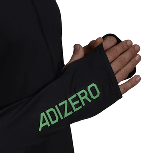 Maglietta da uomo adidas  Adizero Warm 1/2 Zip LS Black XL