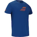 Maglietta da uomo Babolat  Exercise Big Flag Tee Men Dark Blue