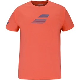 Maglietta da uomo Babolat Exercise Big Flag Tee Men Hot Coral