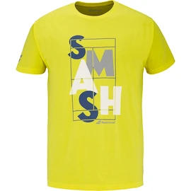 Maglietta da uomo Babolat Exercise Message Tee Men Blazing Yellow