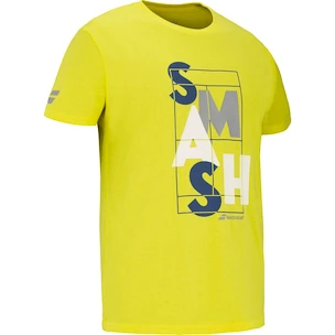 Maglietta da uomo Babolat  Exercise Message Tee Men Blazing Yellow