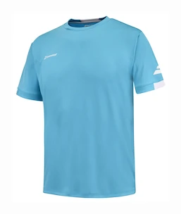 Maglietta da uomo Babolat  Play Crew Neck Tee Men Cyan Blue