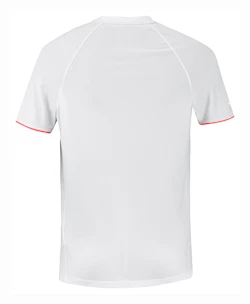 Maglietta da uomo Babolat  Strike Crew Neck Tee Men White/Strike Red M