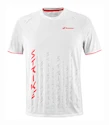 Maglietta da uomo Babolat  Strike Crew Neck Tee Men White/Strike Red M