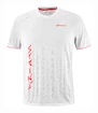 Maglietta da uomo Babolat  Strike Crew Neck Tee Men White/Strike Red XL