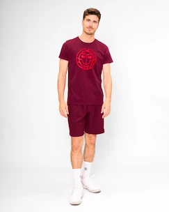 Maglietta da uomo BIDI BADU  Protected Leafs Chill Tee Bordeaux