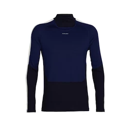 Maglietta da uomo Icebreaker Merino 200 Oasis Sonebula LS High Neck Mid Navy/Royal Navy/Snow/Cb