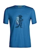 Maglietta da uomo Icebreaker  Tech Lite II SS Tee Waschbar Wandering Azul XL