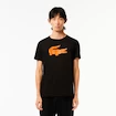 Maglietta da uomo Lacoste  Big Logo Core Performance T-Shirt Black/Sunrise