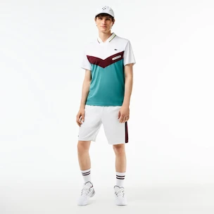 Maglietta da uomo Lacoste  Medvedev New York Day Polo White/Limeira