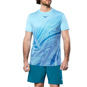 Maglietta da uomo Mizuno  Charge Shadow Graphic Tee Blue Glow