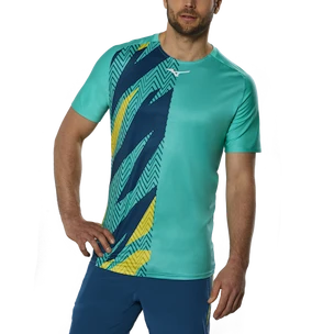 Maglietta da uomo Mizuno  Shadow Graphic Tee Turquoise M