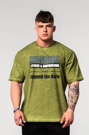 Maglietta da uomo Nebbia Washed-off Oversized T-shirt HERITAGE Green