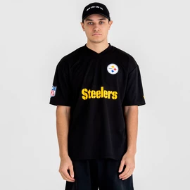 Maglietta da uomo New Era Wordmark Oversized NFL Pittsburgh Steelers