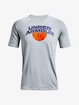 Maglietta da uomo Under Armour  BBALL BRANDED WRDMRK SS-GRY