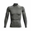 Maglietta da uomo Under Armour  HeatGear Armour Comp Mock LS Gray