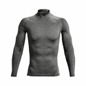 Maglietta da uomo Under Armour  HeatGear Armour Comp Mock LS Gray