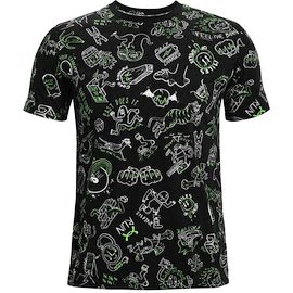 Maglietta da uomo Under Armour Run Ur Face Off Print SS Black