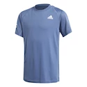 Maglietta per bambini adidas  B Club 3STR Tee Blue 128 cm