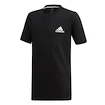 Maglietta per bambini adidas  B Escouade Tee Black 128 cm