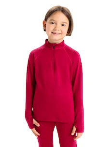 Maglietta per bambini Icebreaker  K 260 Tech LS Half Zip Cherry 4