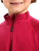 Maglietta per bambini Icebreaker  K 260 Tech LS Half Zip Cherry