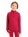 Maglietta per bambini Icebreaker  K 260 Tech LS Half Zip Cherry