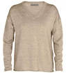 Maglione Icebreaker  Flaxen LS V Sweater Beige