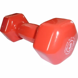 Manubrio a un braccio Power System Jednoručka Vinyl Dumbell 3 Kg Červená