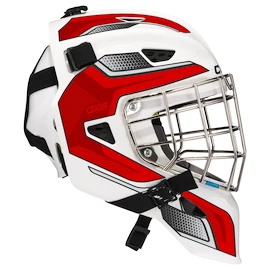 Maschera da hockey per portiere CCM Axis F5 CCE White/Red Senior