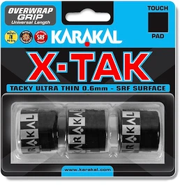 Nastro protezione racchetta Karakal X-Tak Overgrip 3er Black