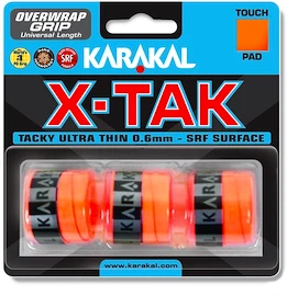 Nastro protezione racchetta Karakal X-Tak Overgrip 3er Orange