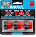 Nastro protezione racchetta Karakal  X-Tak Overgrip 3er Red