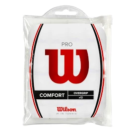 Nastro protezione racchetta Wilson Pro Comfort Overgrip White (12 Pack)